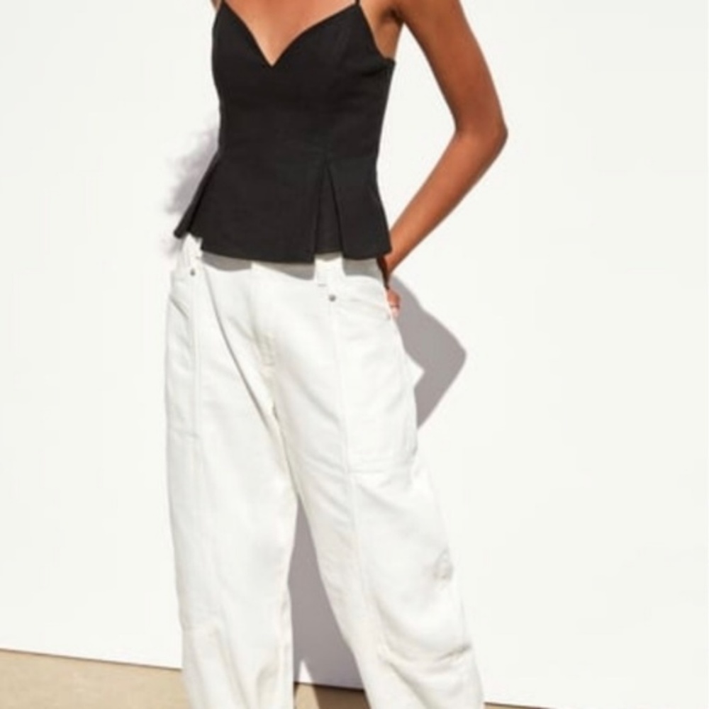 NWT Zara Peplum Top